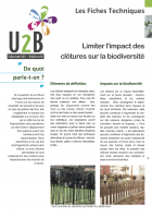 Visuel 1ère page fiche U2B "Limiter l'impact des clôtures sur la biodiversité"